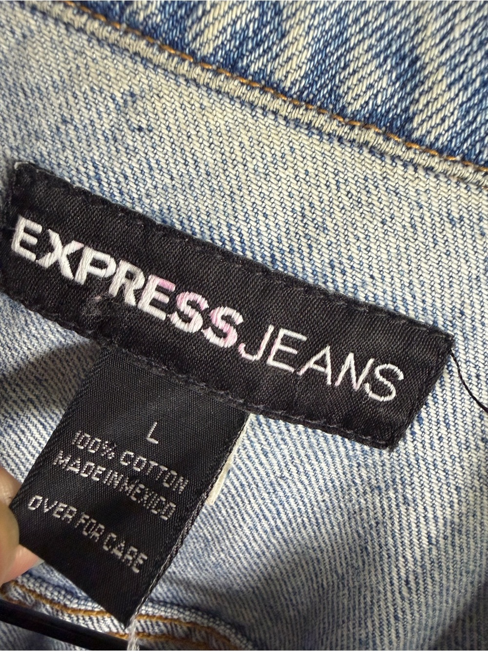 Vtg Express Light Blue Denim Jacket for Women - Picture 8 of 8